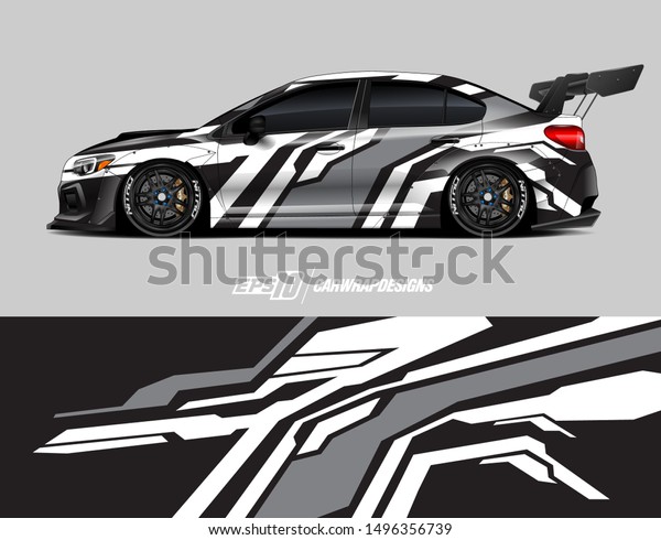 Car Wrap Graphic Abstract Racing Strip Stock Vector (Royalty Free ...
