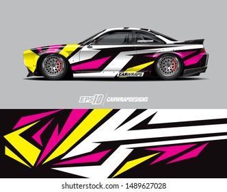 Car wrap graphic. Abstract stripe for wrapping universal vehicle, daily use or racing. Vector eps 10 format.
