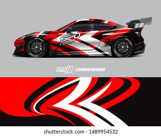 Car wrap graphic. Abstract stripe for wrapping universal vehicle, racing or daily use. Vector eps 10 format.
