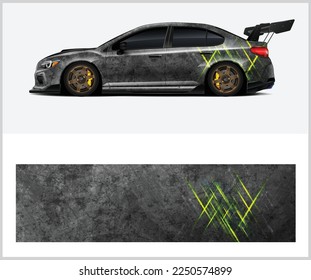 Car wrap graphic livery design vector