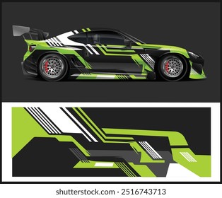 Envoltura de coche gráfico racing car wrap