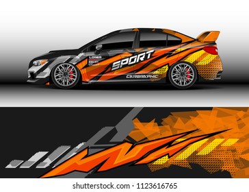Car wrap graphic racing abstract background for wrap and vinyl sticker