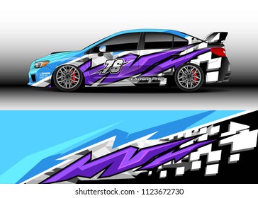 Car wrap graphic racing abstract background for wrap and vinyl sticker