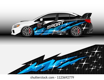 Car wrap graphic racing abstract background for wrap and vinyl sticker