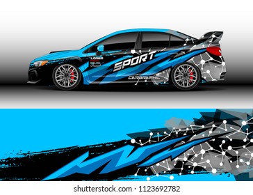 Car wrap graphic racing abstract background for wrap and vinyl sticker