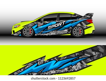 Car wrap graphic racing abstract background for wrap and vinyl sticker