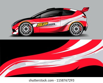 Car wrap graphic racing abstract strip and background for car wrap and vinyl sticker