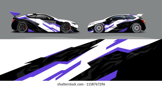 Car wrap graphic racing abstract strip and background for car wrap and vinyl sticker