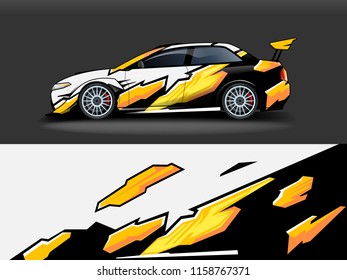 Car wrap graphic racing abstract strip and background for car wrap and vinyl sticker
