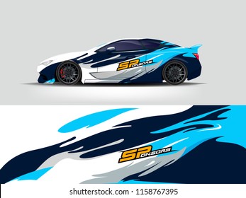 Car wrap graphic racing abstract strip and background for car wrap and vinyl sticker