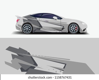 Car wrap graphic racing abstract strip and background for car wrap and vinyl sticker