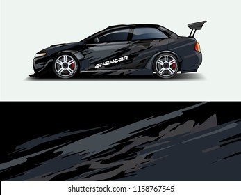 Car wrap graphic racing abstract strip and background for car wrap and vinyl sticker