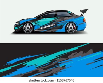 Car wrap graphic racing abstract strip and background for car wrap and vinyl sticker