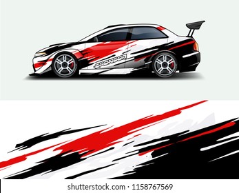 Car wrap graphic racing abstract strip and background for car wrap and vinyl sticker