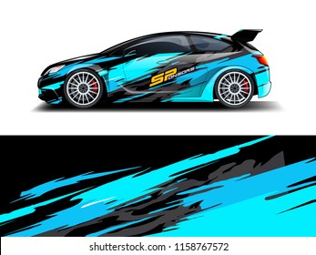 Car wrap graphic racing abstract strip and background for car wrap and vinyl sticker