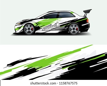 Car wrap graphic racing abstract strip and background for car wrap and vinyl sticker