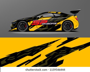 Car Wrap Graphic Racing Abstract Strip Stock Vector (Royalty Free ...