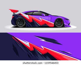 Car wrap graphic racing abstract strip and background for car wrap and vinyl sticker