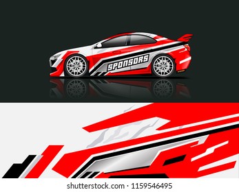 Car wrap graphic racing abstract strip and background for car wrap and vinyl sticker