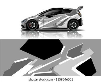 Car wrap graphic racing abstract strip and background for car wrap and vinyl sticker
