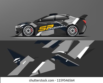 Car wrap graphic racing abstract strip and background for car wrap and vinyl sticker