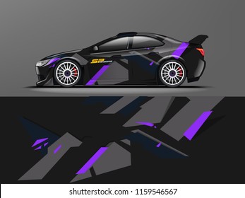 Car wrap graphic racing abstract strip and background for car wrap and vinyl sticker
