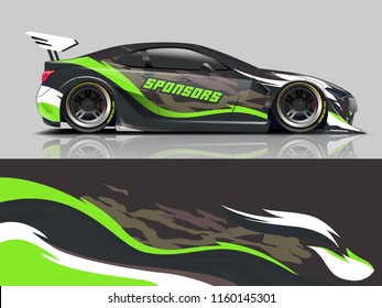 Car wrap graphic racing abstract background for wrap and vinyl sticker