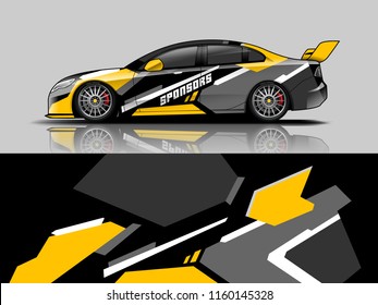 Car wrap graphic racing abstract background for wrap and vinyl sticker