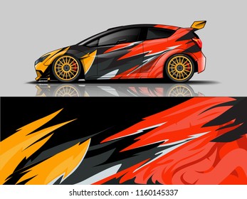 Car wrap graphic racing abstract background for wrap and vinyl sticker
