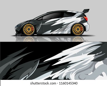 Car wrap graphic racing abstract background for wrap and vinyl sticker