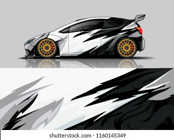 Car wrap graphic racing abstract background for wrap and vinyl sticker