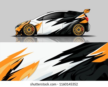 Car wrap graphic racing abstract background for wrap and vinyl sticker