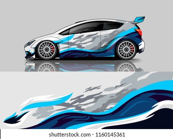 Car wrap graphic racing abstract background for wrap and vinyl sticker