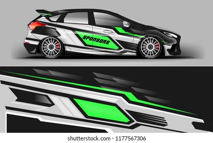 Car wrap graphic racing abstract blue background for wrap and vinyl sticker