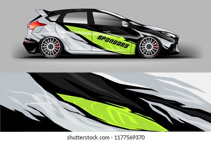 Car wrap graphic racing abstract strip background for wrap and vinyl sticker