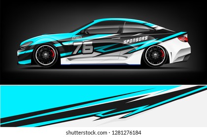 Car wrap graphic racing abstract background for wrap and vinyl sticker