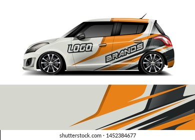 Car wrap graphic racing abstract strip and background for car wrap and vinyl sticker dekal
