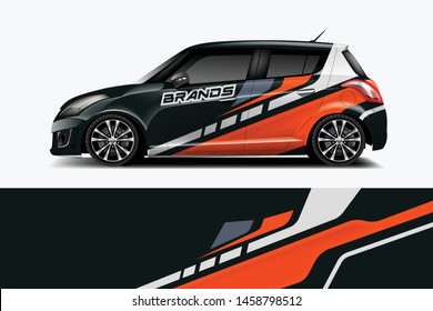 Car wrap graphic racing abstract strip and background for car wrap and vinyl sticker dekal
