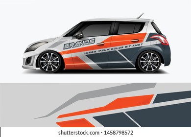 Car wrap graphic racing abstract strip and background for car wrap and vinyl sticker dekal
