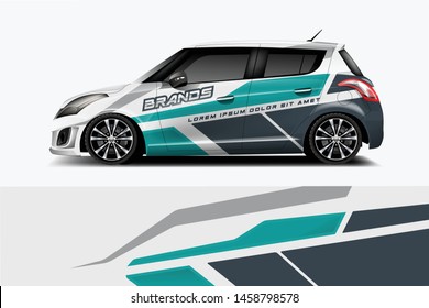 Car wrap graphic racing abstract strip and background for car wrap and vinyl sticker dekal
