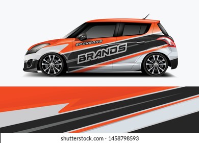 Car wrap graphic racing abstract strip and background for car wrap and vinyl sticker dekal

