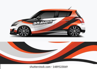 Car wrap graphic racing abstract strip and background for car wrap and vinyl sticker dekal
