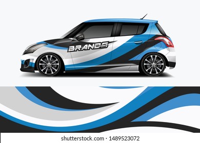 Car wrap graphic racing abstract strip and background for car wrap and vinyl sticker dekal
