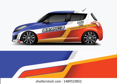 Car wrap graphic racing abstract strip and background for car wrap and vinyl sticker dekal