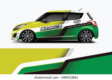 Car wrap graphic racing abstract strip and background for car wrap and vinyl sticker dekal