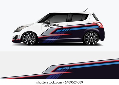 Car wrap graphic racing abstract strip and background for car wrap and vinyl sticker dekal