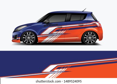 Car wrap graphic racing abstract strip and background for car wrap and vinyl sticker dekal