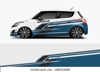 Car Wrap Graphic Racing Abstract Strip And Background For Car Wrap And Vinyl Sticker Dekal