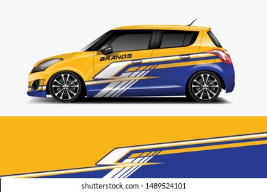 Car wrap graphic racing abstract strip and background for car wrap and vinyl sticker dekal
