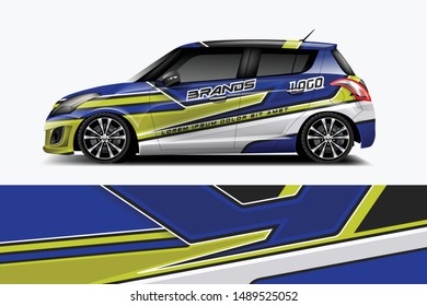 Car wrap graphic racing abstract strip and background for car wrap and vinyl sticker dekal
